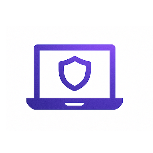 Document or domain symbol illustrating digital access and domain control